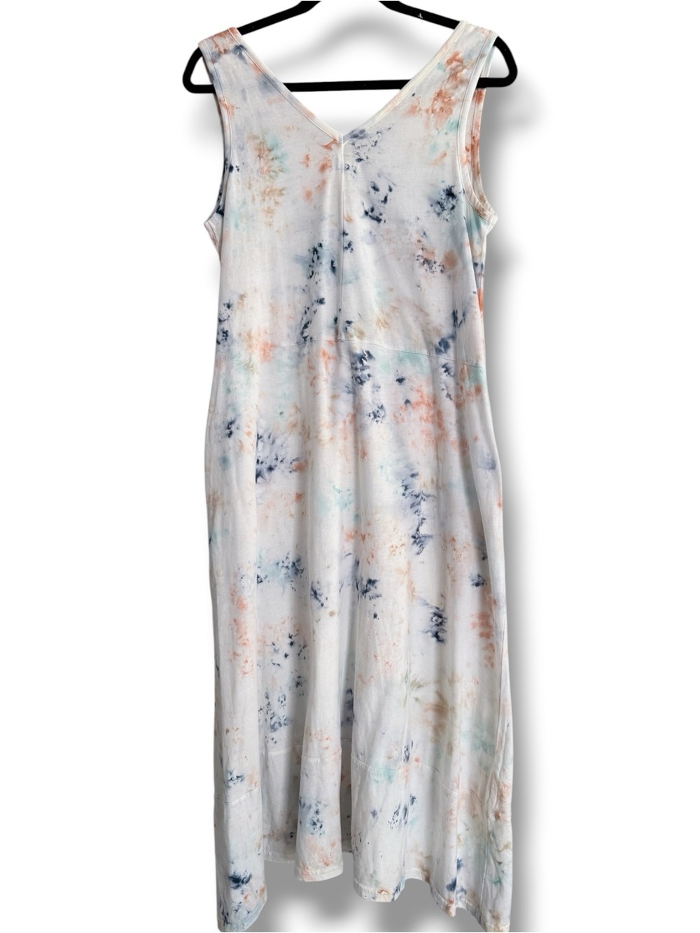 Pact Blue Ice Dye Vintage Tie-Dye Midi Dress Size Medium - Picture 4 of 9